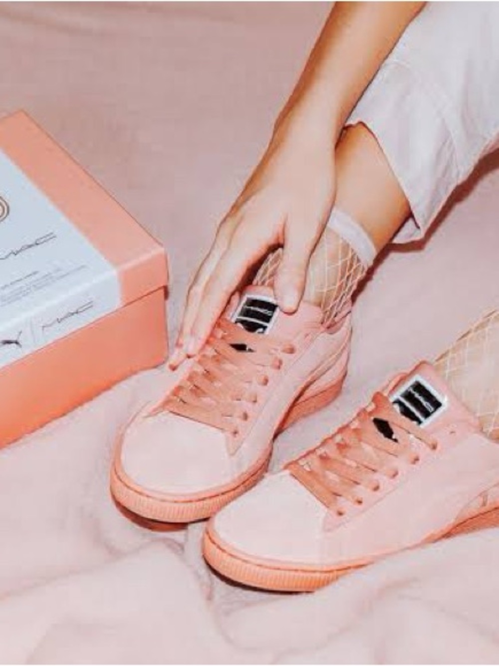 PUMA x MAC Suede Sneakers - Crème d'Nude (Limited Edition) - Women’s 7